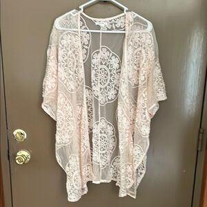 Elegant Sheer Lace Kimono
